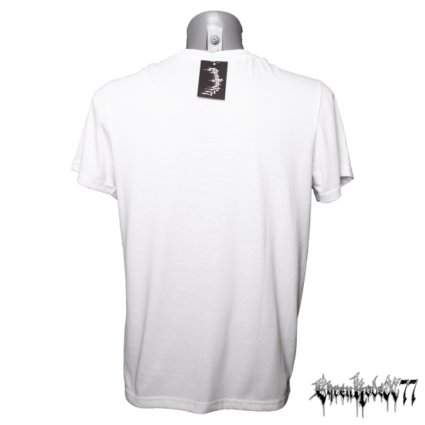 Premium T-Shirt "Ehrenkodex77", weiß, Schriftzug gestickt